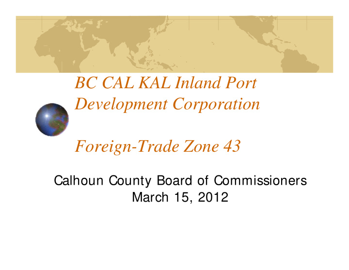 bc cal kal inland port development corporation foreign