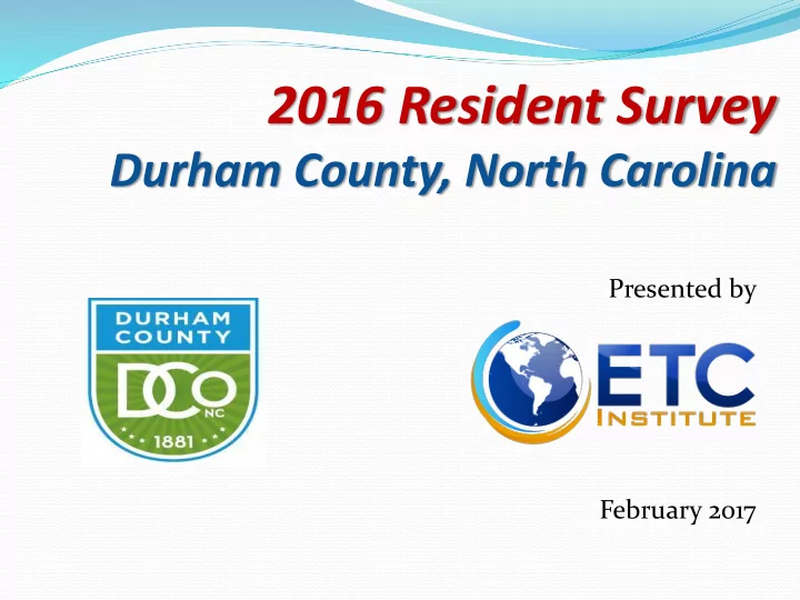 2016 resident survey