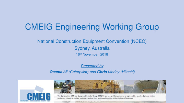 cmeig engineering working group