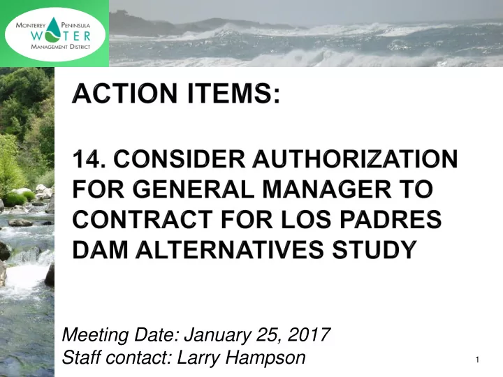 meeting date january 25 2017 staff contact larry hampson