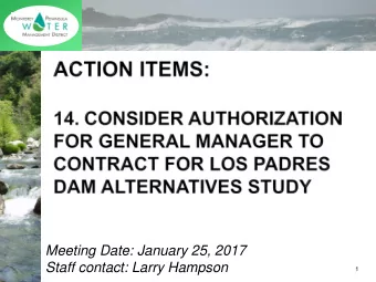 Meeting Date: January 25, 2017  Staff contact: Larry Hampson  1  Techni  hnical  cal Review  view