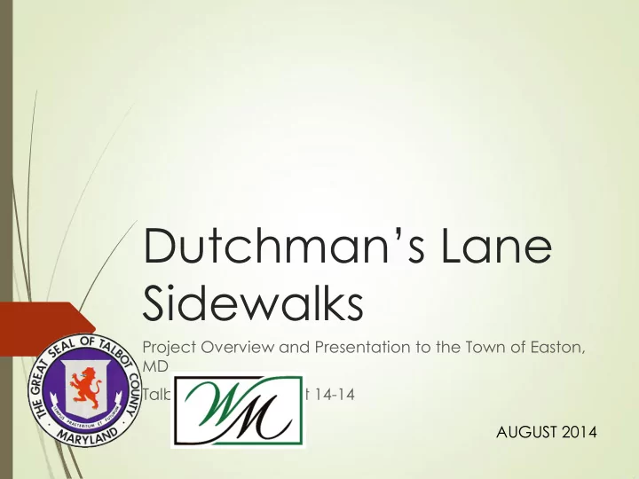 sidewalks