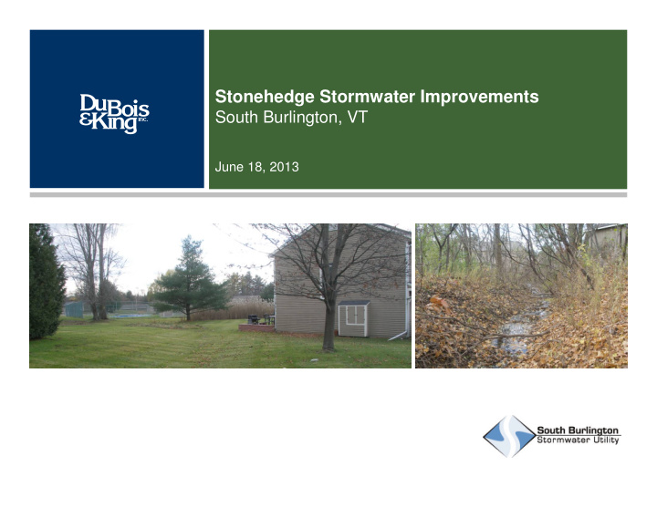 stonehedge stormwater improvements