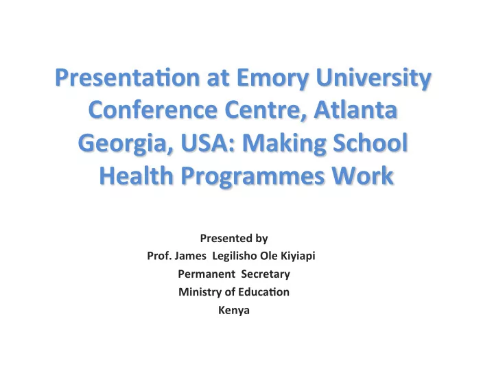 presenta on at emory university conference centre atlanta