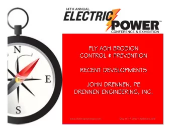 FLY ASH EROSION  FLY ASH EROSION  FLY ASH EROSION  FLY ASH EROSION  CONTROL &amp; PREVENTION