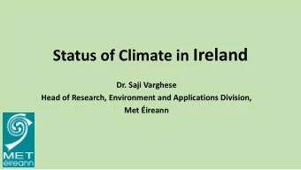 Status of Climate in Ireland  Dr. Saji Varghese  Head of Research, Environment and Applications