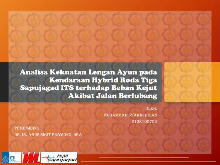 akibat jalan berlubang