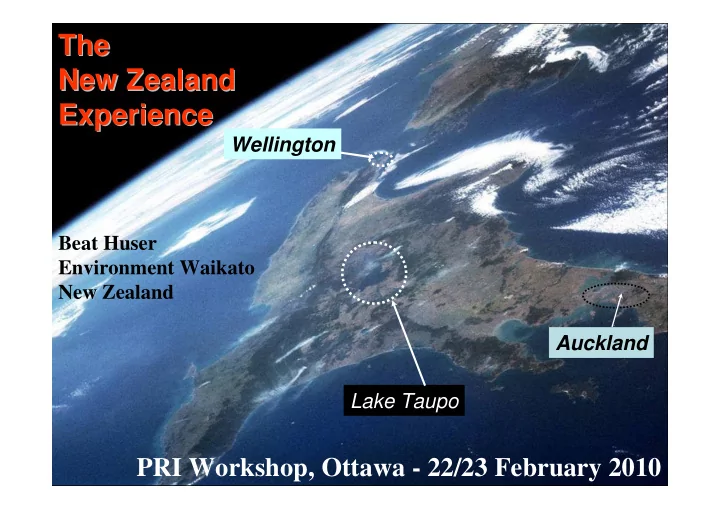 the the new zealand new zealand experience experience