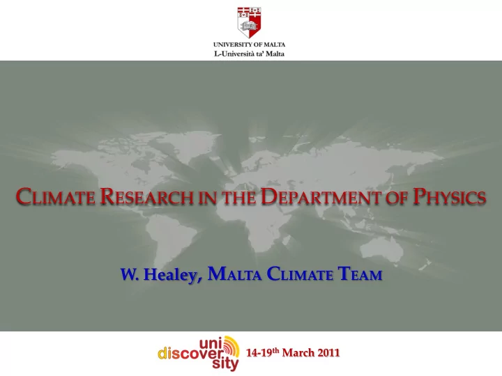 climate model precis