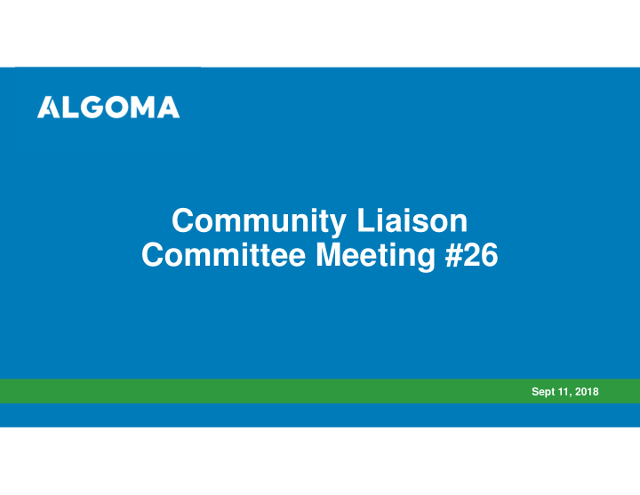 community liaison committee meeting 26