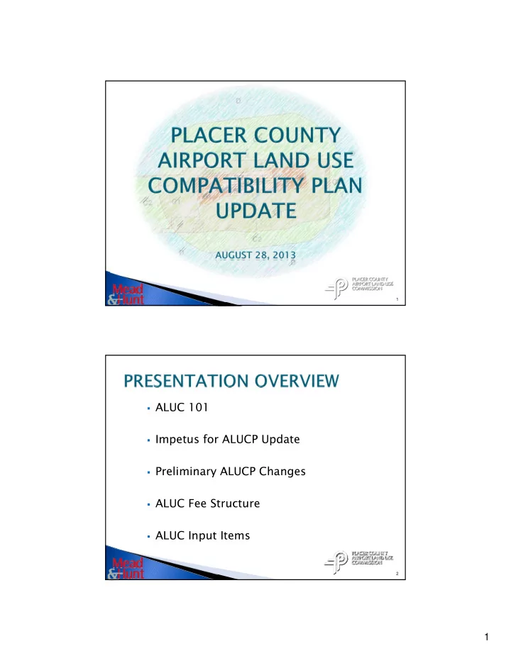 aluc 101 impetus for alucp update preliminary alucp