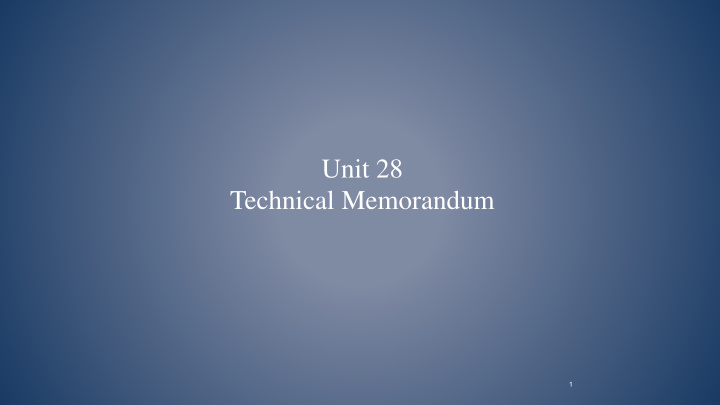 technical memorandum