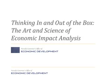 Thinking In and Out of the Box: The Art and Science of Economic Impact Analysis  Tesla Overview