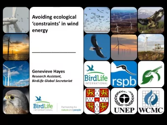 ___________________________  Genevieve Hayes  Research Assistant,  BirdLife Global Secretariat