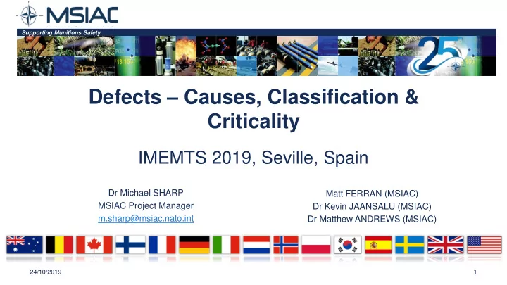 defects causes classification