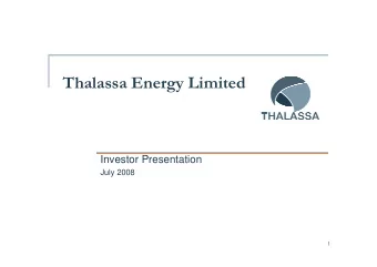Investor Presentation  July