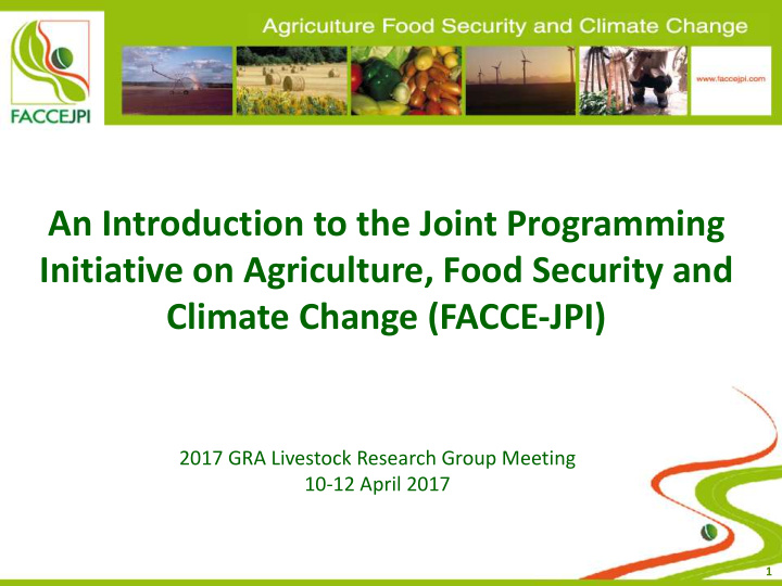 an introduction to the joint programming initiative on