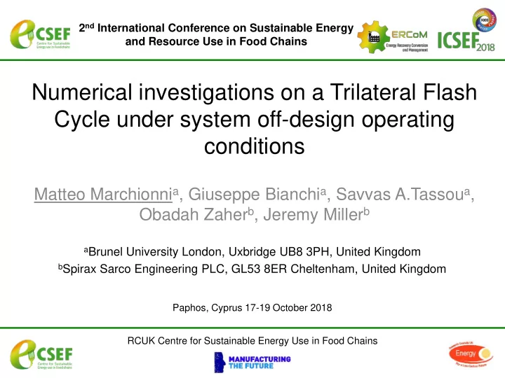numerical investigations on a trilateral flash cycle
