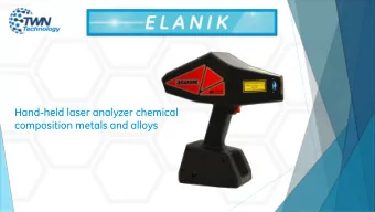 Hand-held laser analyzer chemical  composition metals and alloys  Elemental  Laser  AN  ANalyzer