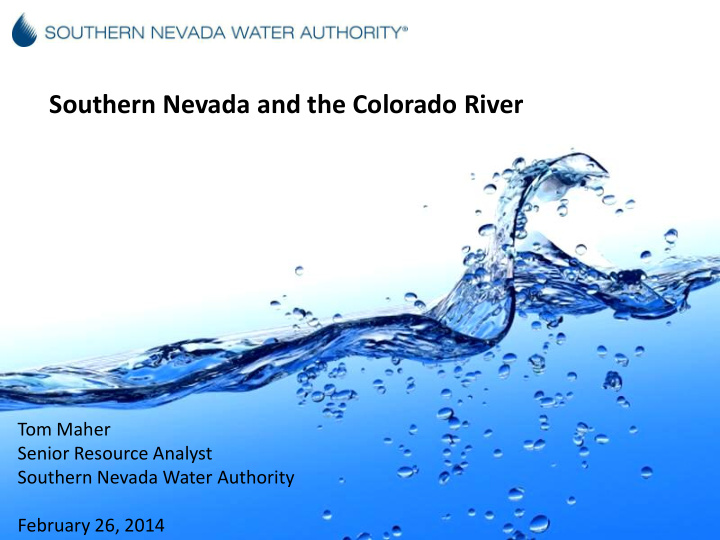 southern nevada and the colorado river
