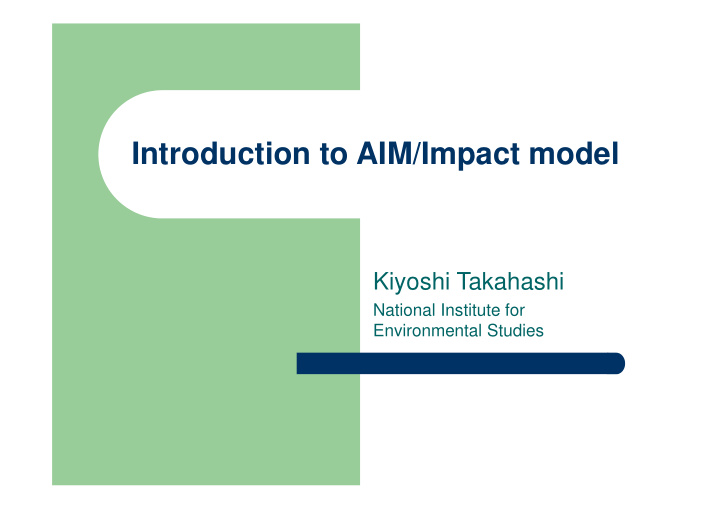 introduction to aim impact model