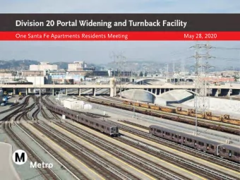 One Santa Fe Apartments Residents Meeting  May 28, 2020  Metro Red and Purple  le Li  Lines:  s: