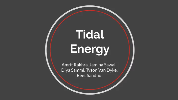 tidal energy