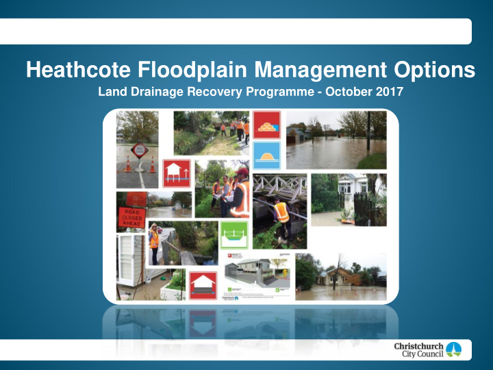 heathcote floodplain management options