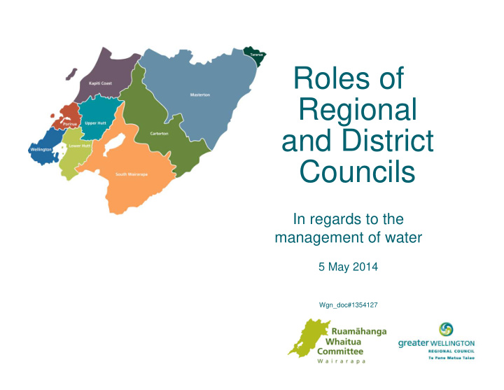 roles of regional and district councils
