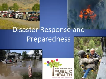 Preparedness  Boulder County Rainfall  Historic  Average  Annual 19  Month of September