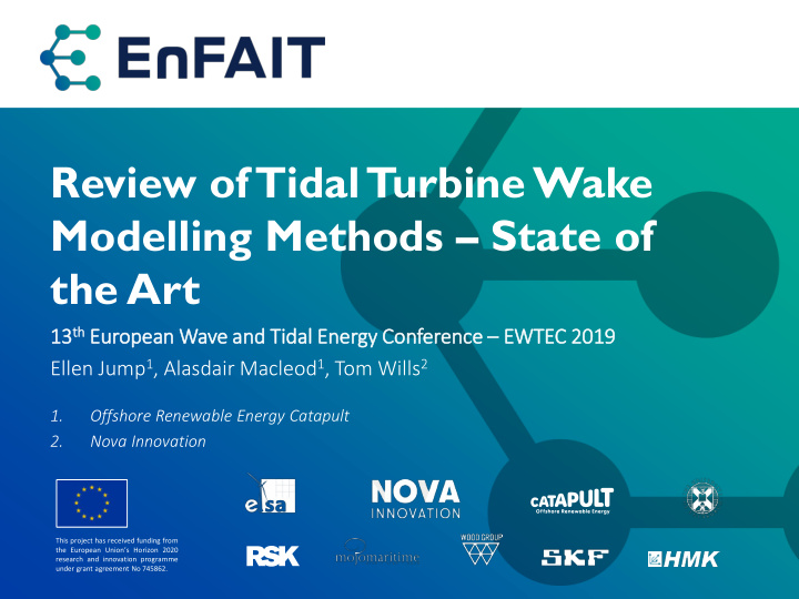 review of tidal turbine wake modelling methods state of