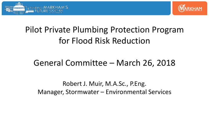 pilot private plumbing protection program for flood risk
