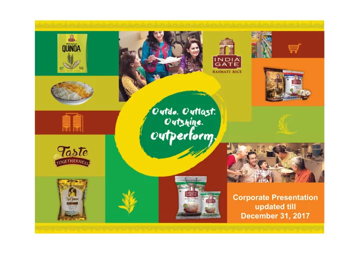 corporate presentation updated till december 31 2017