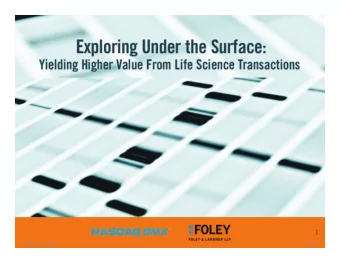 1  Finding Value in the Most  Finding Value in the Most  Overlooked Elements of the Due  Overlooked