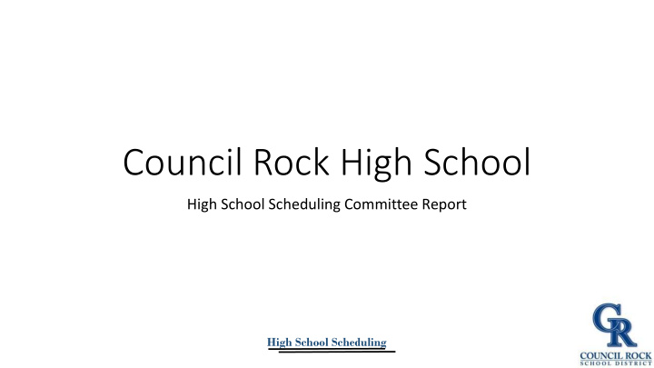 council rock high school