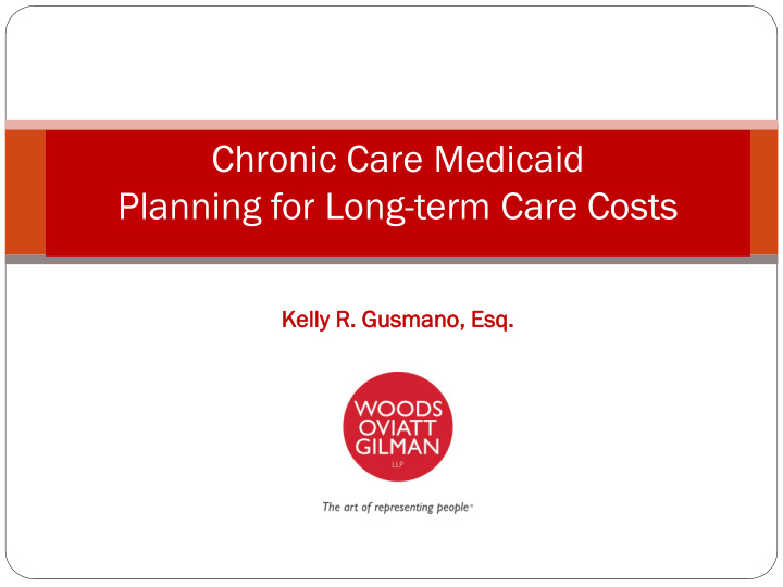 chronic care medicaid planning for long term care costs