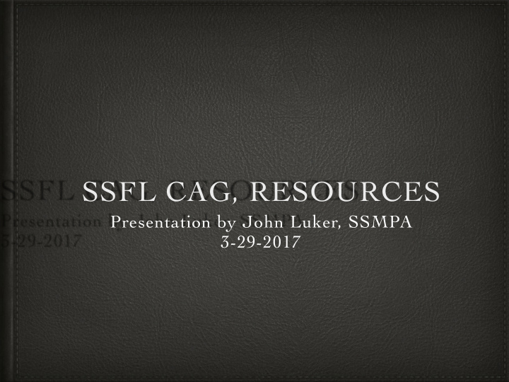 ssfl cag resources