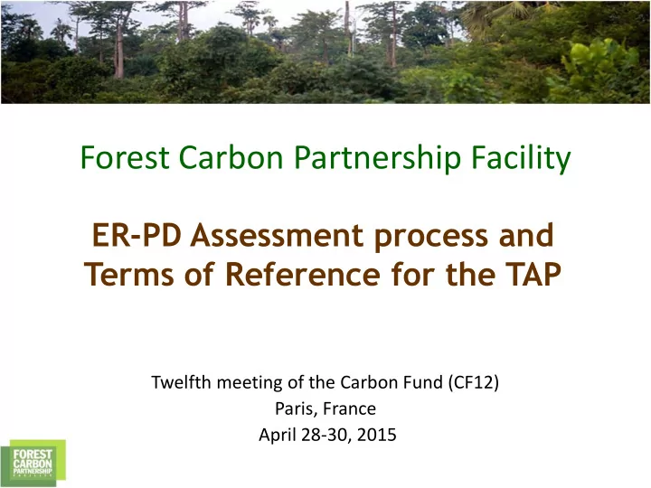 forest carbon partnership facility