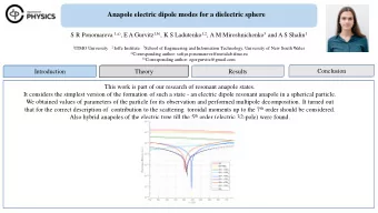 Anapole electric dipole modes for a dielectric sphere S R Ponomareva 1,a) , E A Gurvitz 1,b) , K S