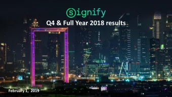 Q4 &amp; Full Year 2018 results  February 1,  2019  Important information  Forward-Looking