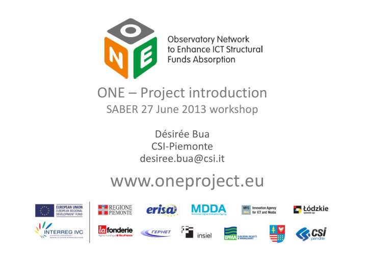 oneproject eu