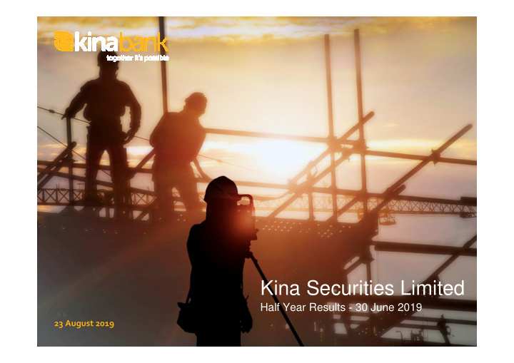 kina securities limited