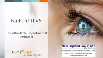 FanFold-D V5  The Affordable Departmental  Embosser  Fast Reliable Embossers  Encourage