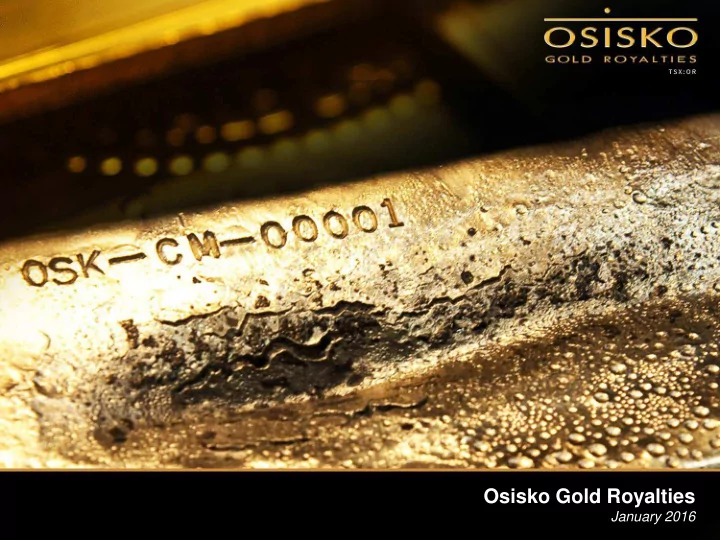 osisko gold royalties