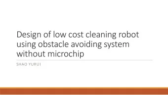 using obstacle avoiding system  without microchip  SHAO YURUI  Trilobite by Electrolux  First