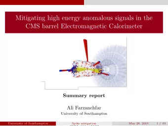 Mitigating high energy anomalous signals in the  CMS barrel Electromagnetic Calorimeter  Summary
