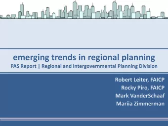 emerging trends in regional planning  PAS Report | Regional and Intergovernmental Planning Division