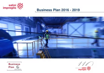 Business Plan 2016 - 2019 BUSINESS PLAN 2016  2019  AGENDA  Fabrizio Rossini    Introduction