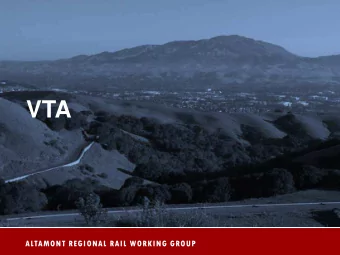 VTA  INTER-REGIONAL RAIL ADVISORY GROUP  REGIONAL RAIL ADVISORY GROUP  ALTAMONT REGIONAL RAIL