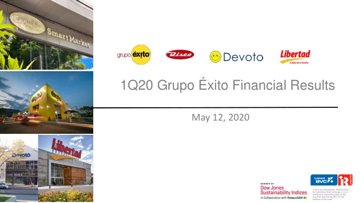 1q20 grupo xito financial results
